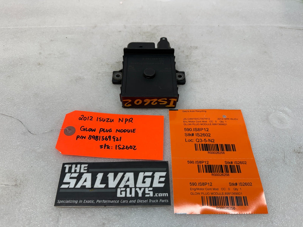 12 ISUZU NRR NPR NQR 5.2 4HK1-TC GLOW PLUG CONTROL MODULE GPM 8981369921