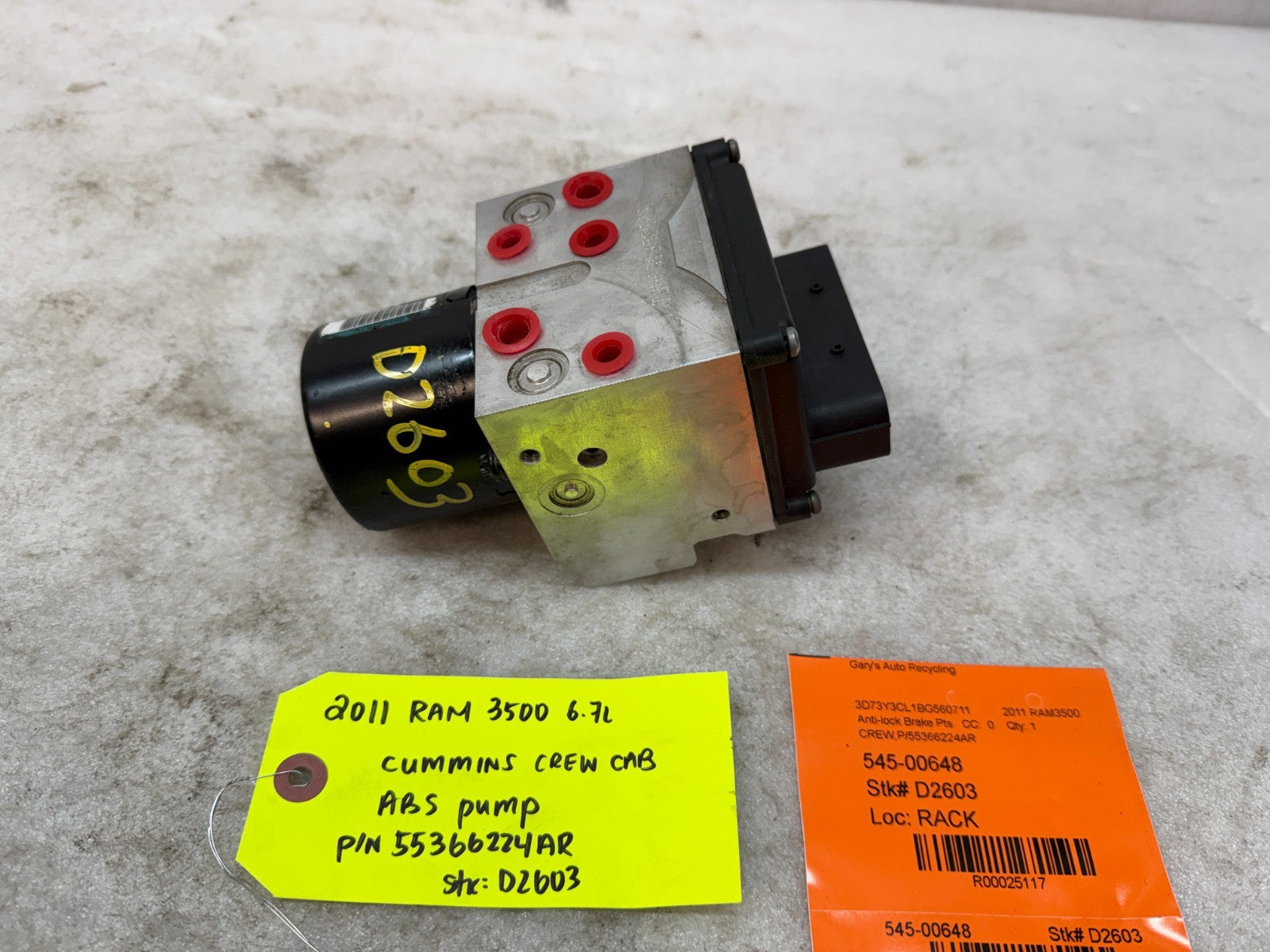10 11 12 DODGE RAM 2500 3500 6.7 OEM ABS ANTI LOCK BRAKE PUMP MODULE 55366224AR