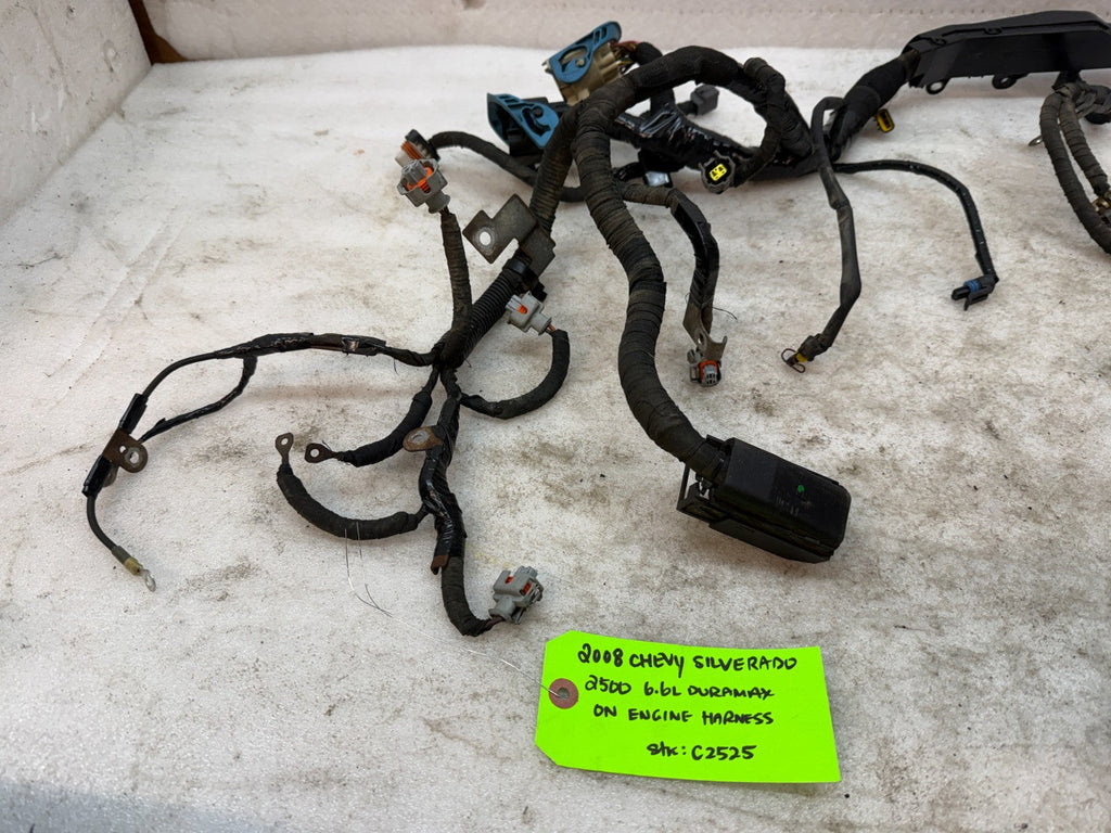 07-10 GMC CHEVROLET 2500HD DURAMAX 6.6 LMM ENGINE MOTOR WIRING HARNESS LOOM
