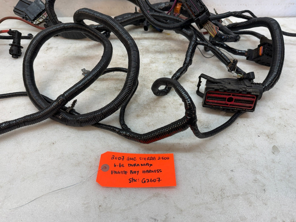 06 07 GMC CHEVROLET 2500HD DURAMAX 6.6 LBZ ENGINE BAY MOTOR WIRING HARNESS LOOM