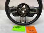 2015 FORD MUSTANG GT BLACK LEATHER STEERING WHEEL W CONTROLS 6sp MANUAL 15 16 17