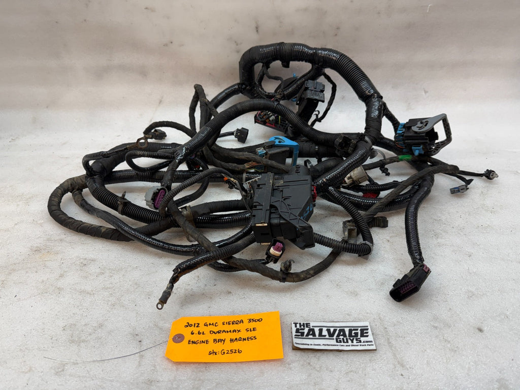12 GMC SIERRA CHEVROLET SILVERADO 3500HD DURAMAX 6.6 LML ENGINE WIRING HARNESS