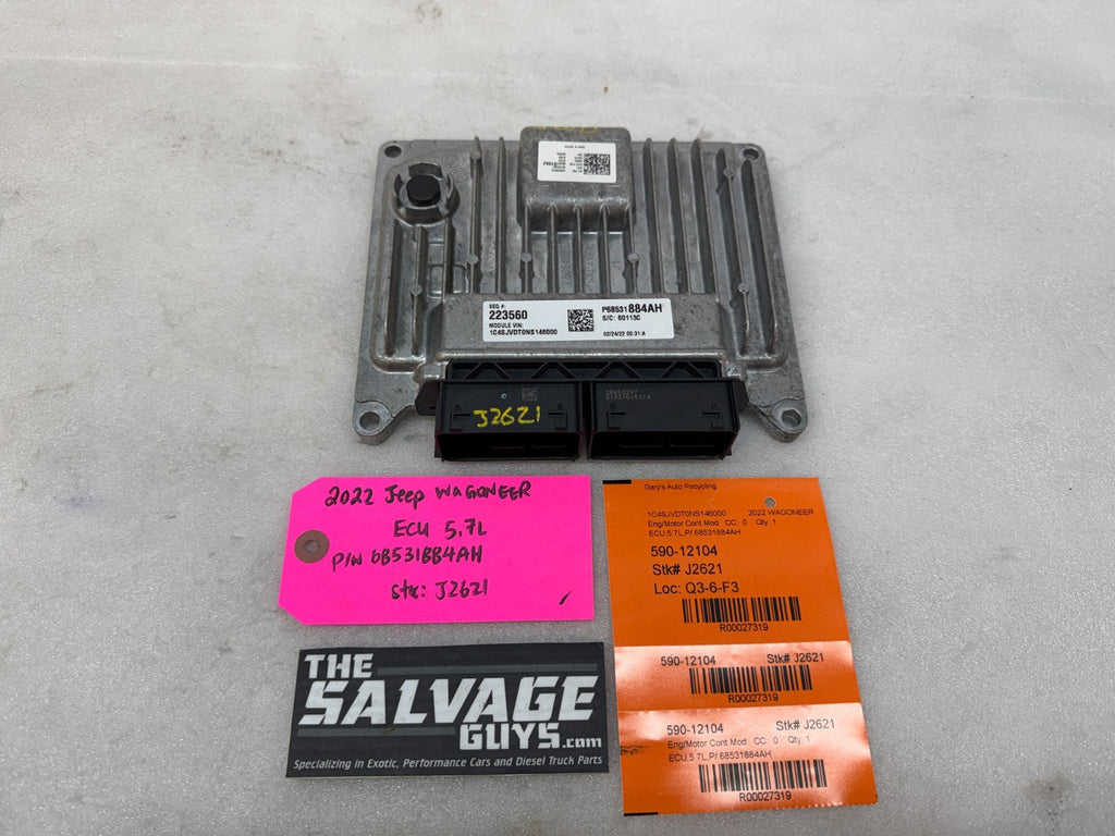 22 23 Jeep Wagoneer Engine Computer ECU ECM 5.7 e-torque P68531884AH 24K