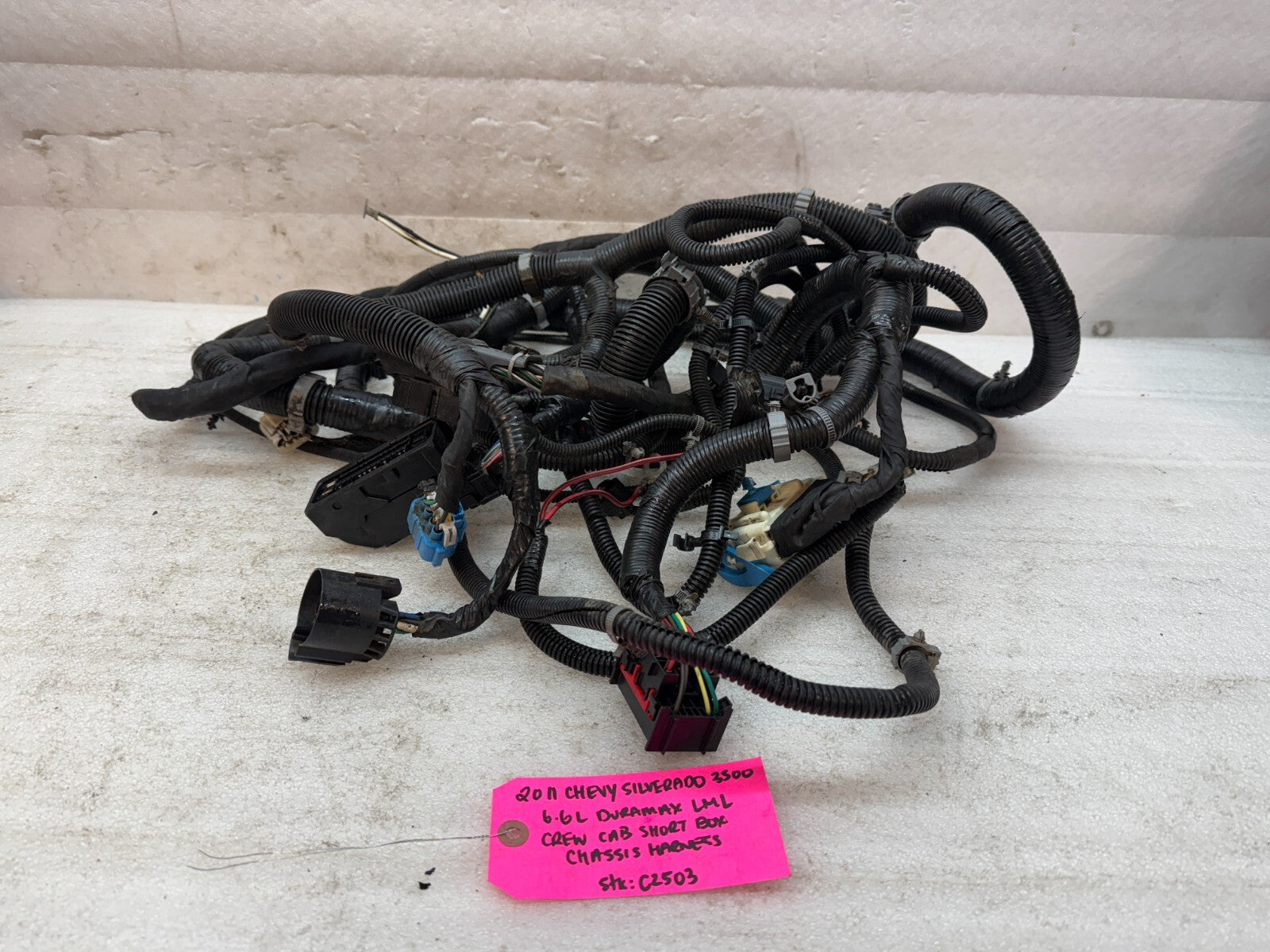 11 Chevrolet GMC 2500HD 3500 4wd CREW CAB SHORT BOX CHASSIS WIRING HARNESS