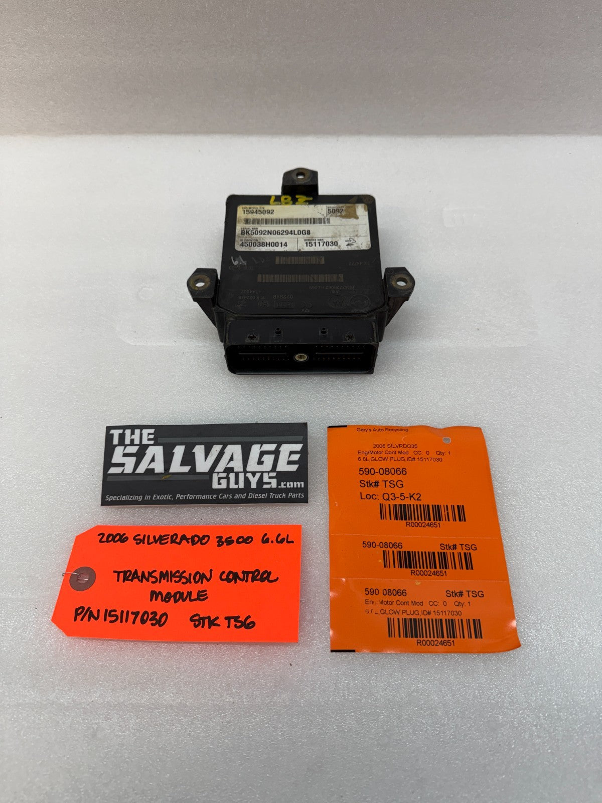 06 07 08 GMC SIERRA ALLISON A40 TRANSMISSION CONTROL MODULE TCM TCU A40 15117030