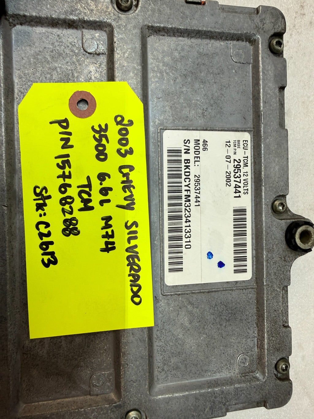 03 Chevrolet GMC SILVERADO 6.6 TCM TCU TRANSMISSION COMPUTER ALLISON 15768288