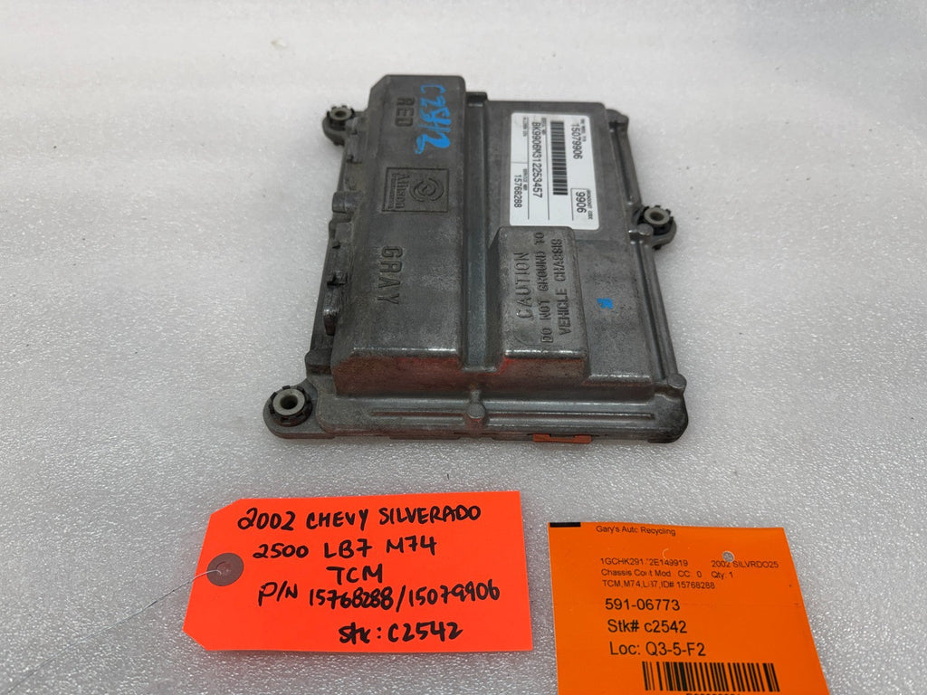 02 Chevrolet GMC SILVERADO 6.6 TCM TCU TRANSMISSION COMPUTER ALLISON 15768288