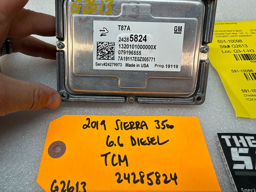19 GMC SIERRA ALLISON T87A TRANSMISSION CONTROL MODULE TCM TCU 24285824