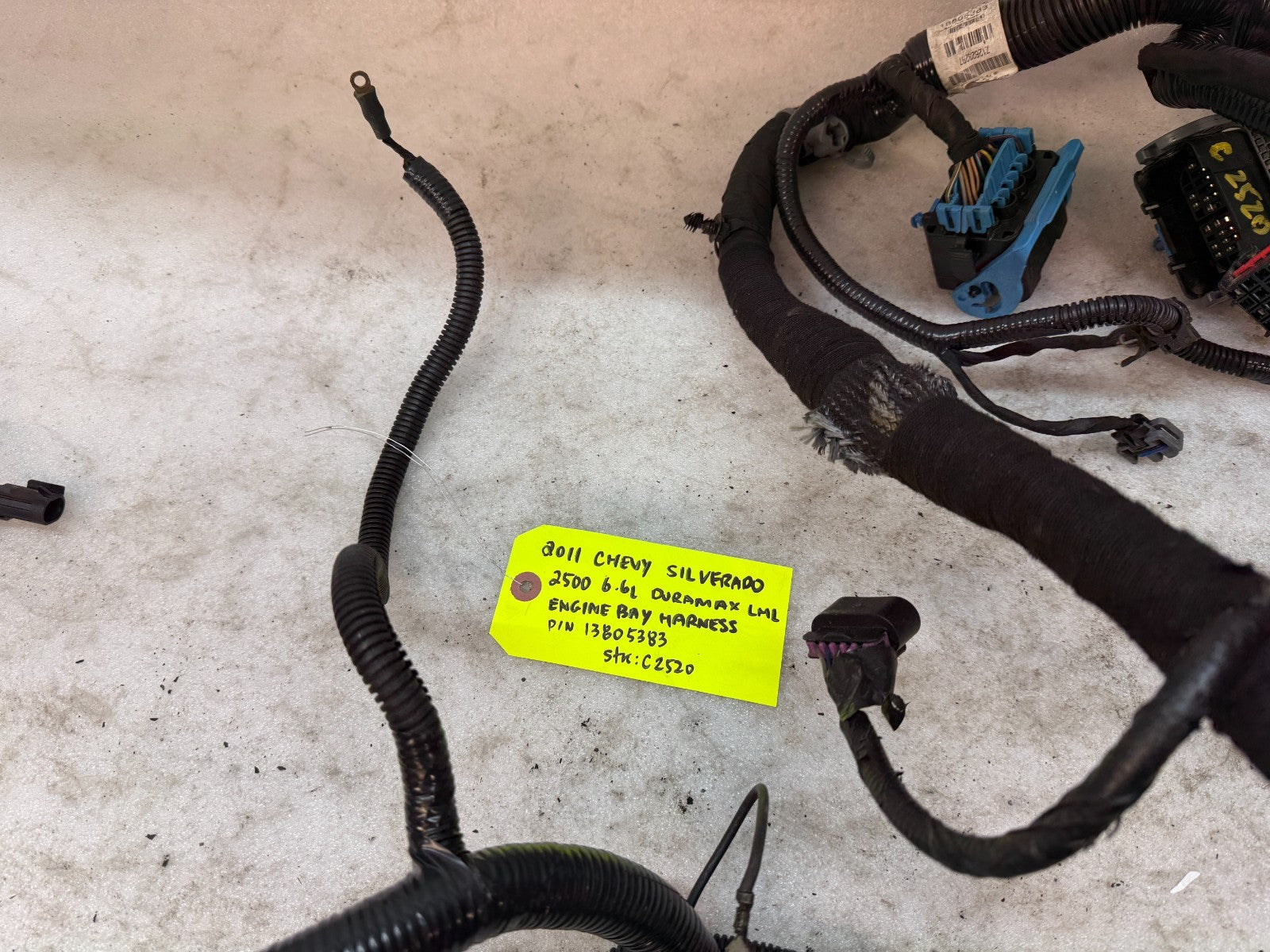 11 GMC SIERRA CHEVROLET SILVERADO 3500HD DURAMAX 6.6 LML ENGINE WIRING HARNESS