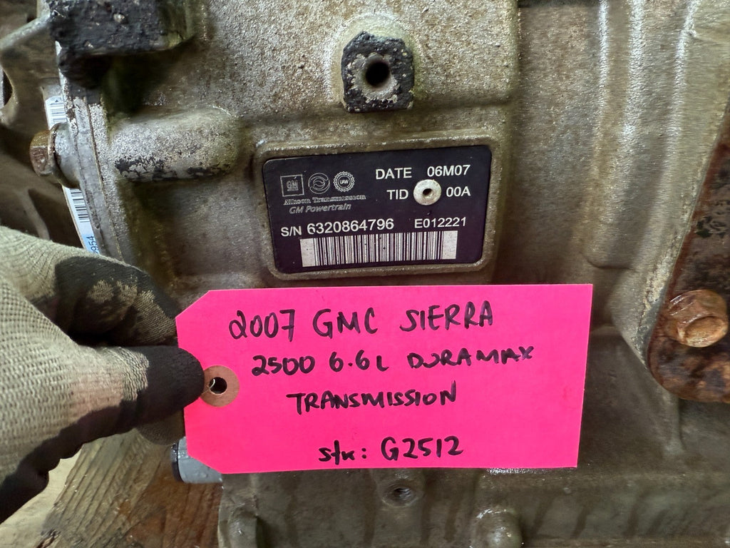 06 07 Chevrolet GMC 3500HD DURAMAX 6.6 ALLISON 1000 AUTOMATIC TRANSMISSION 4WD