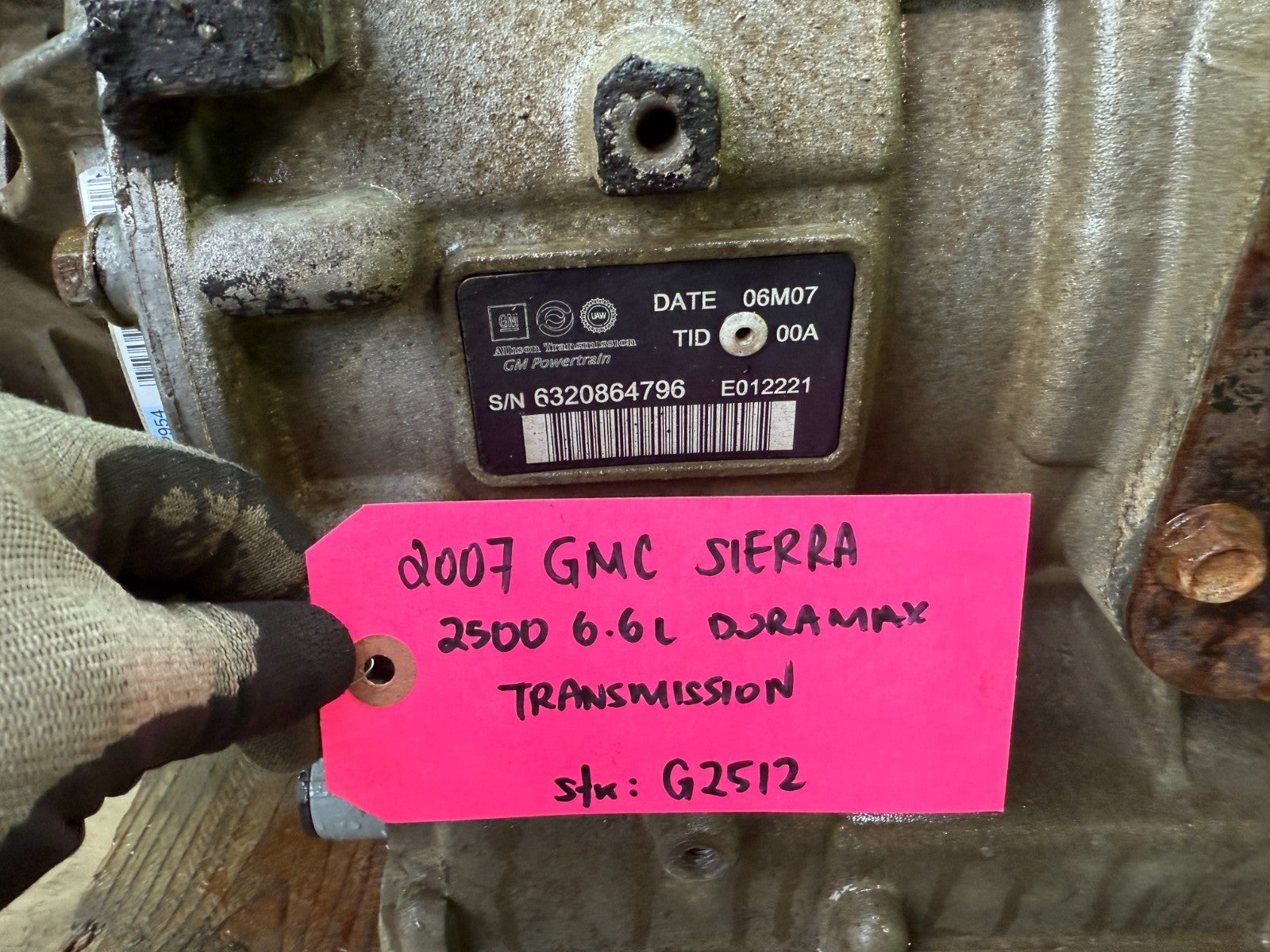 06 07 Chevrolet GMC 3500HD DURAMAX 6.6 ALLISON 1000 AUTOMATIC TRANSMISSION 4WD