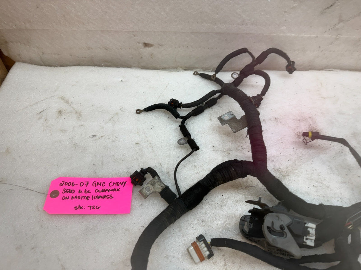 06 07 GMC CHEVROLET 2500HD DURAMAX 6.6 LBZ ENGINE MOTOR WIRING HARNESS LOOM