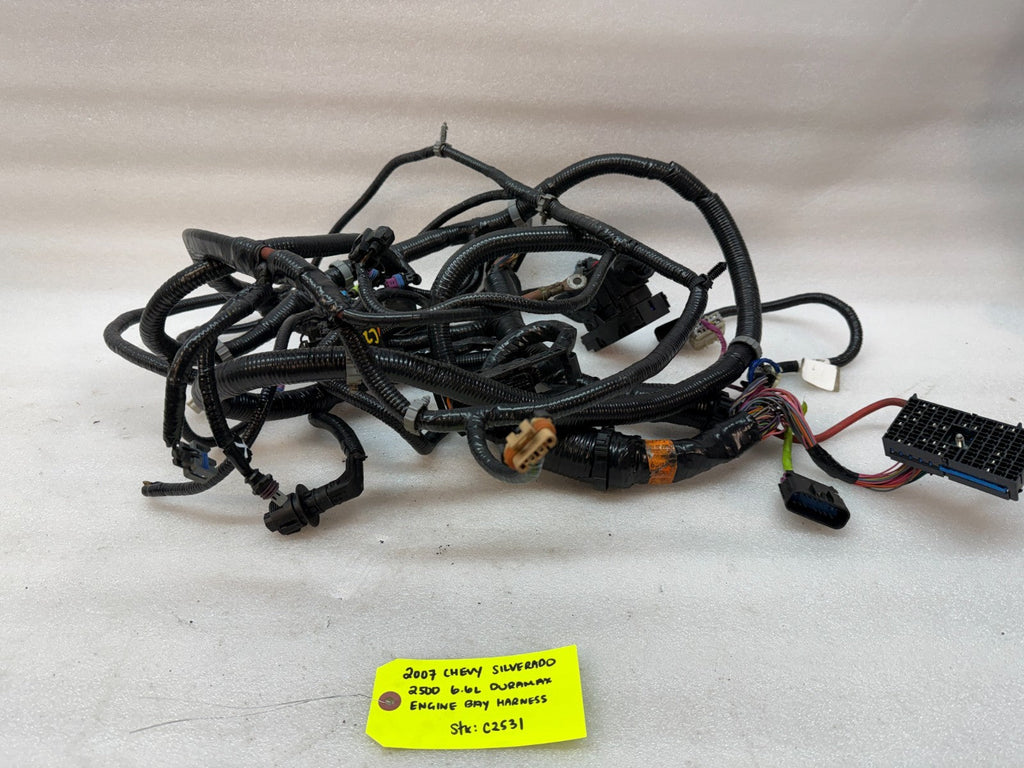 06 07 GMC CHEVROLET 2500HD DURAMAX 6.6 LBZ ENGINE BAY MOTOR WIRING HARNESS LOOM