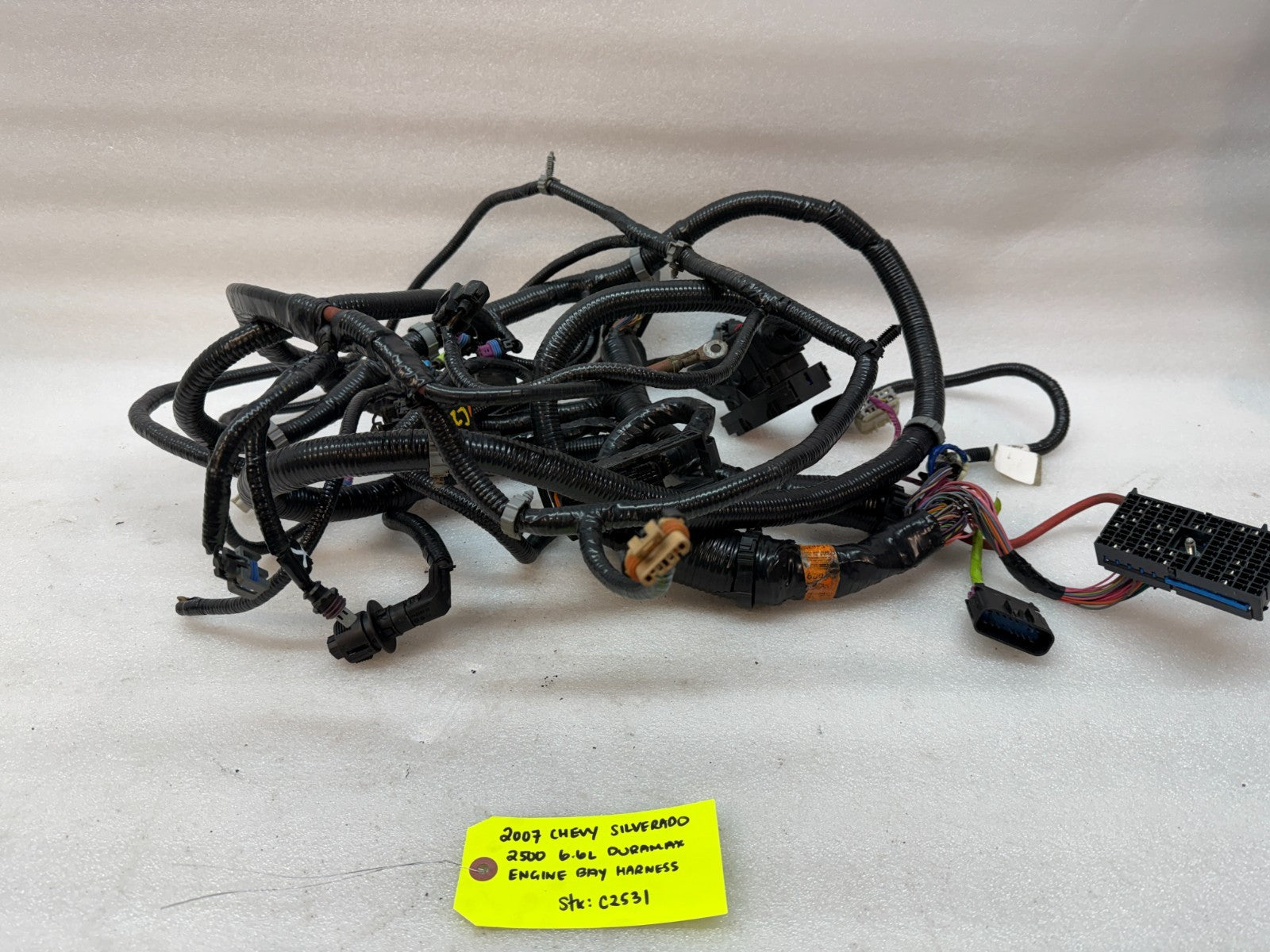 06 07 GMC CHEVROLET 2500HD DURAMAX 6.6 LBZ ENGINE BAY MOTOR WIRING HARNESS LOOM