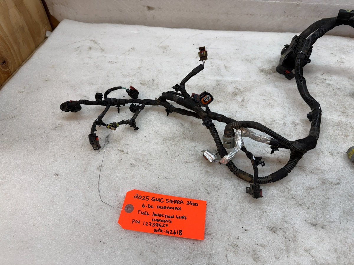2025 GMC Sierra 3500HD 6.6L Duramax Left Injector Wiring Harness OEM 12739522