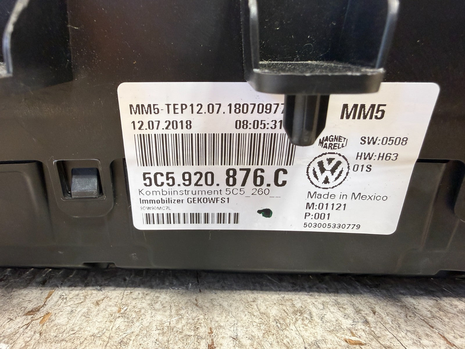 18 19 VOLKSWAGEN VW BEETLE 2.0 ECU ECM DME SPEEDO MATCHING KEY SET 06K907309 30K