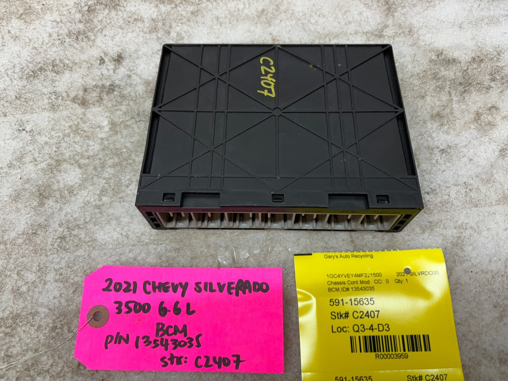 20 Chevrolet GMC DURAMAX 6.6 BCM BODY CONTROL MODULE 13536089 19-22