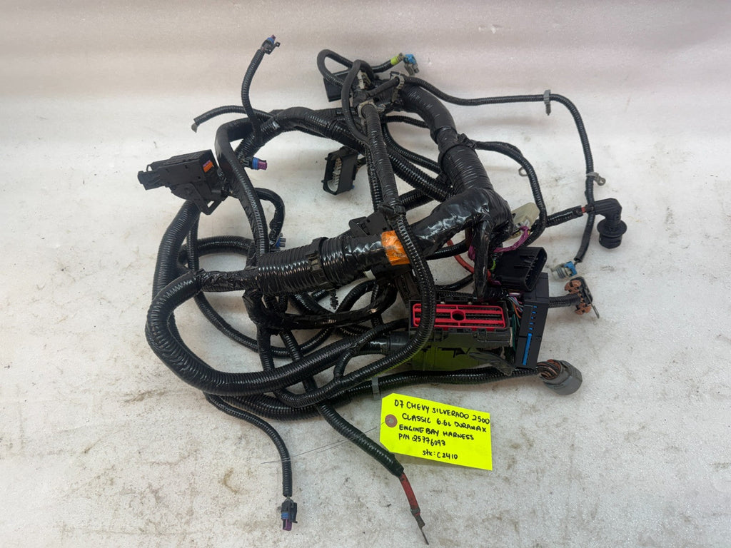 06 07 GMC CHEVROLET 2500HD DURAMAX 6.6 LBZ ENGINE BAY MOTOR WIRING HARNESS LOOM