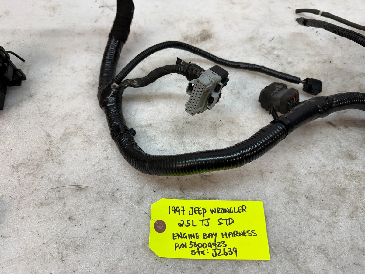1997 JEEP WRANGLER TJ 2.5 MANUAL TRANS ENGINE FUSE BOX HARNESS LOOM 56009423