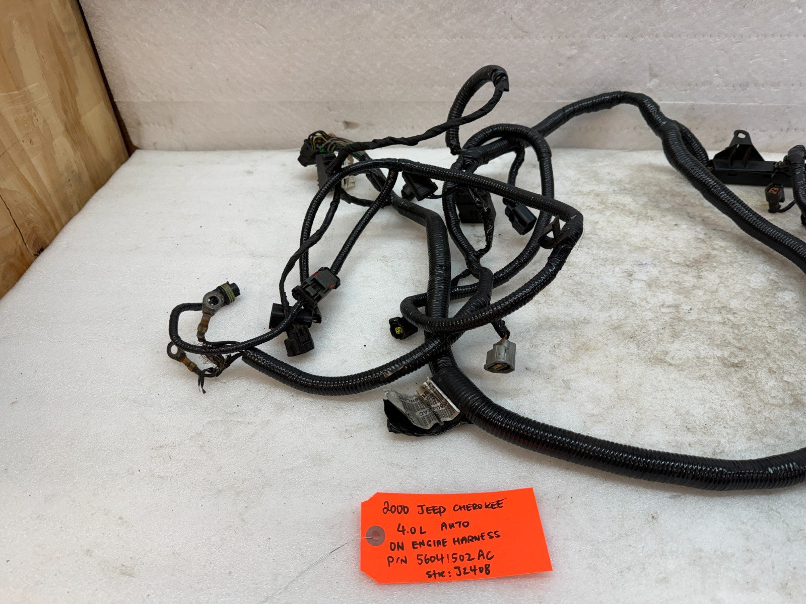 00 JEEP CHEROKEE XJ 4.0 AUTO ENGINE INJECTOR WIRING HARNESS LOOM P56041502AC