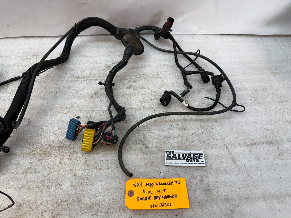 2001 JEEP WRANGLER TJ 4.0 M/T MANUAL TRANS ENGINE FUSE BOX HARNESS LOOM