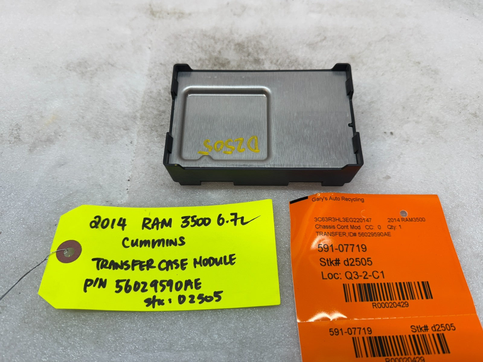 13 DODGE RAM 2500 3500 6.7 OEM TRANSFER CASE CONTROL MODULE 56029590AD