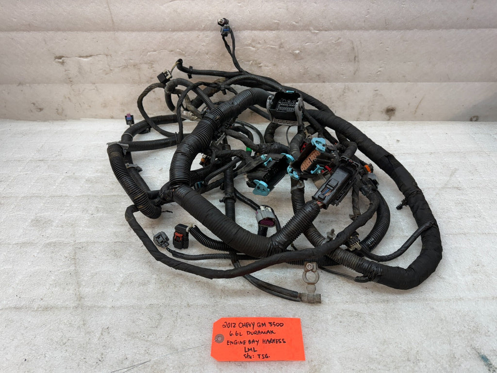 12 GMC SIERRA CHEVROLET SILVERADO 3500HD DURAMAX 6.6 LML ENGINE WIRING HARNESS