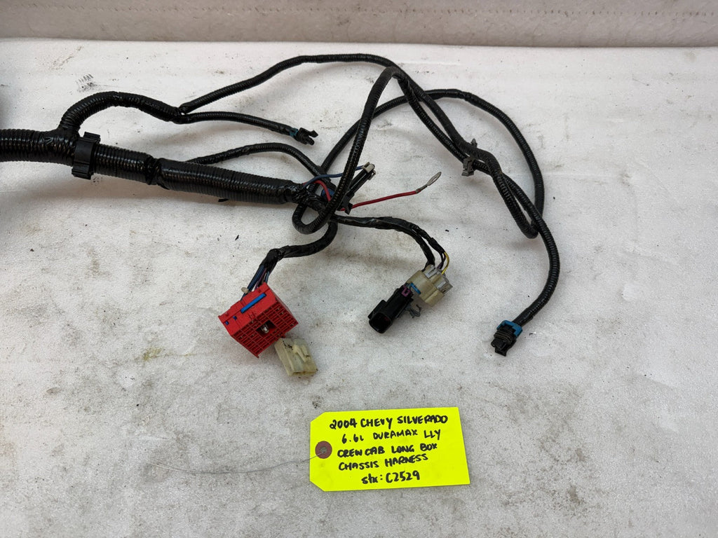 04 05 Chevrolet GMC 2500HD 3500 4wd LLY CREW CAB LONG BOX CHASSIS WIRING HARNESS
