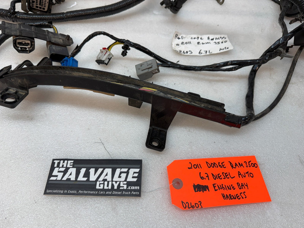 10 11 12 DODGE RAM 2500 3500 6.7 ENGINE BAY FIREWALL WIRING HARNESS P68084504AD