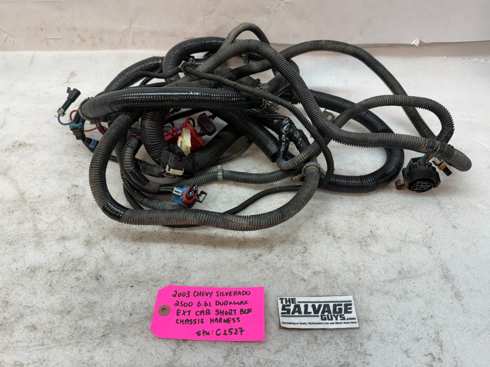 01-04 Chevrolet GMC 2500HD 3500 6.6 4wd EXT CAB SHORT BOX CHASSIS WIRING HARNESS