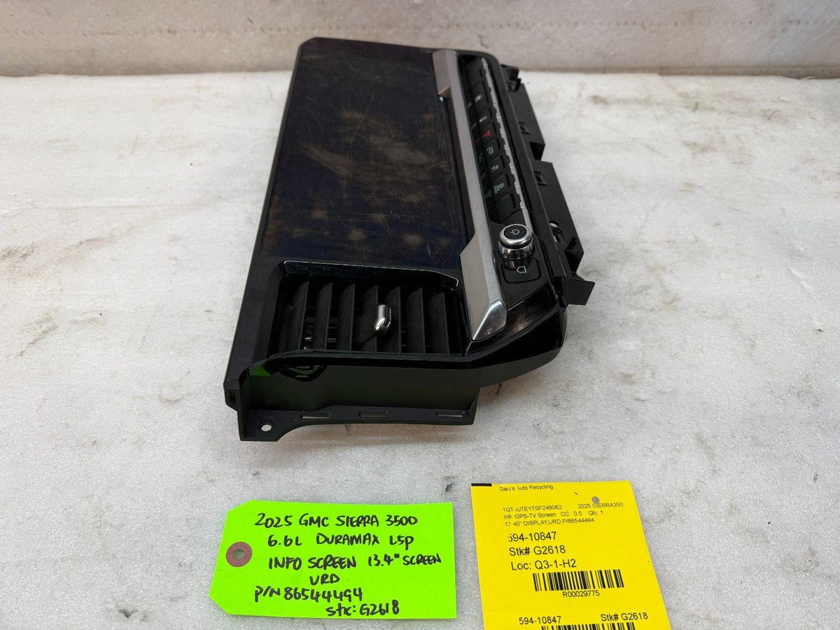 22-26 GMC 1500 2500 3500 SIERRA 13.4" RADIO TOUCHSCREEN DISPLAY VRD 86544494