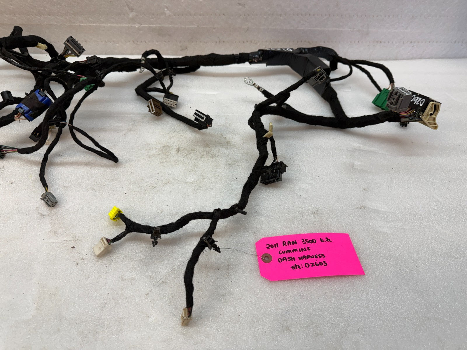 11 DODGE RAM 2500 3500 6.7 INSTRUMENT DASH GAUGE CLUSTER WIRING HARNESS 4x4 AUTO