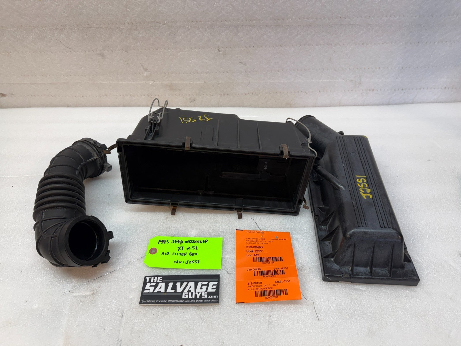 91-95 JEEP WRANGLER YJ 2.5 4CYL COMPLETE OEM AIRBOX AIR CLEANER INTAKE