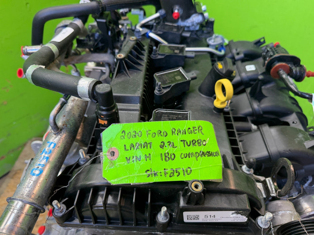 20 FORD RANGER LARIAT OEM 2.3 TURBO COMPLETE ENGINE MOTOR VIN H 19-23