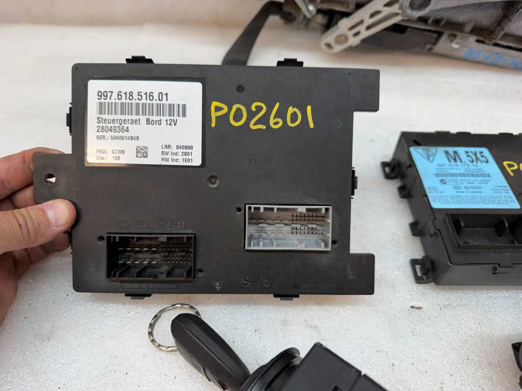 09 PORSCHE 997 911 3.8 DFI OEM KEY SET DME ECU ECM IMMOBILIZER 99761860702 09-12