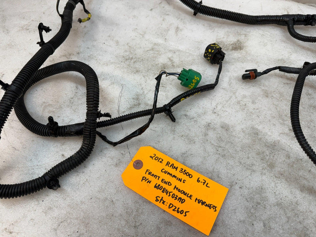 12 RAM 2500 3500 6.7 FRONT END MODULE WIRING HARNESS 4x4 AUTO P68084503AD