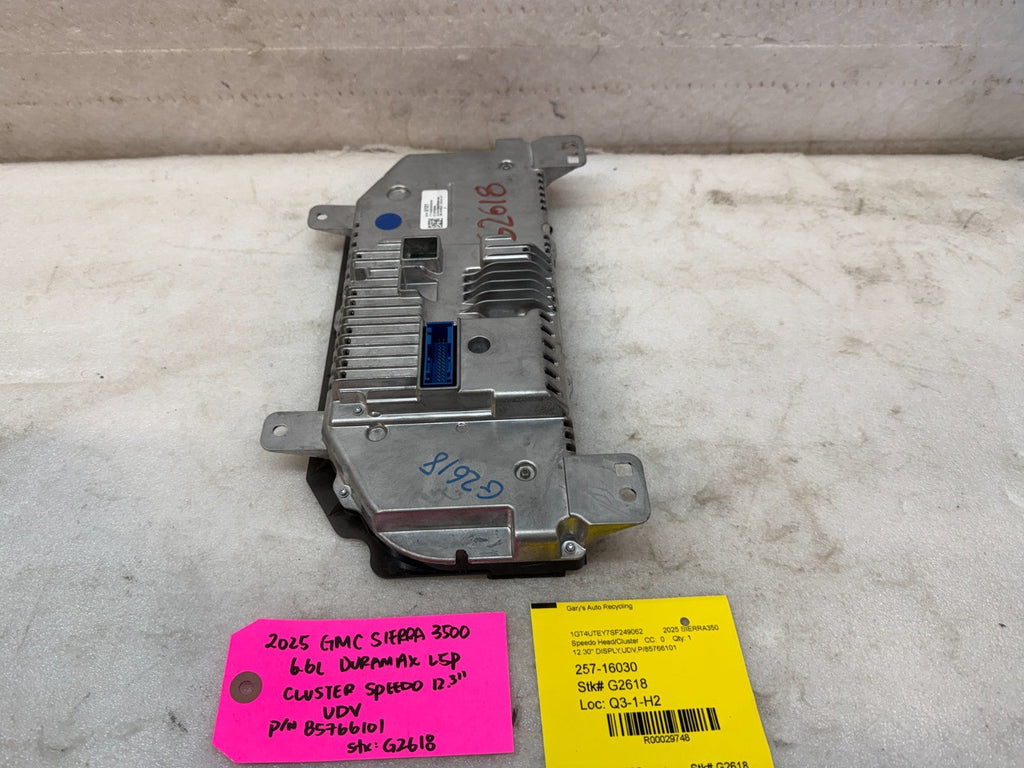 22-26 GMC 2500 3500 SIERRA 6.6 DIGITAL DASH GAUGE CLUSTER 12.3" UDV 85766101