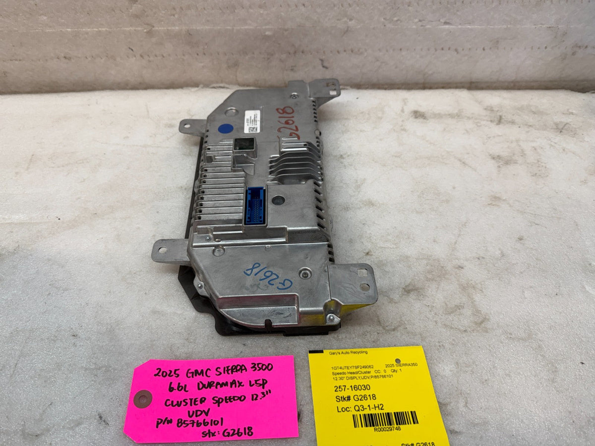 22-26 GMC 2500 3500 SIERRA 6.6 DIGITAL DASH GAUGE CLUSTER 12.3" UDV 85766101