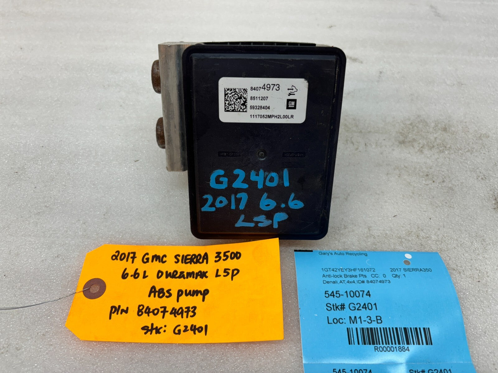 14-19 GMC SIERRA 2500HD 3500HD ABS ANTI LOCK BRAKE MODULE 84074973