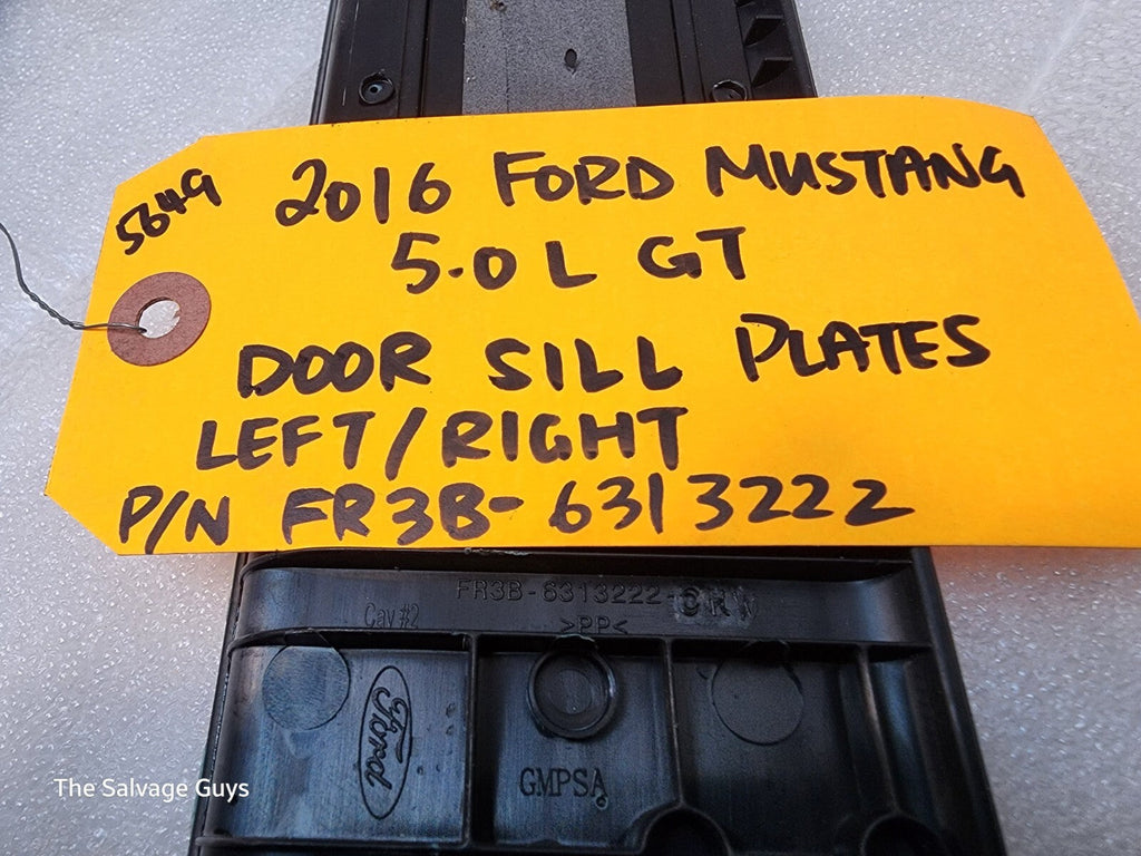 2016 FORD MUSTANG 5.0 GT OEM ILLUMINATED DOOR SILL TRIM LEFT RIGHT 15 16 17