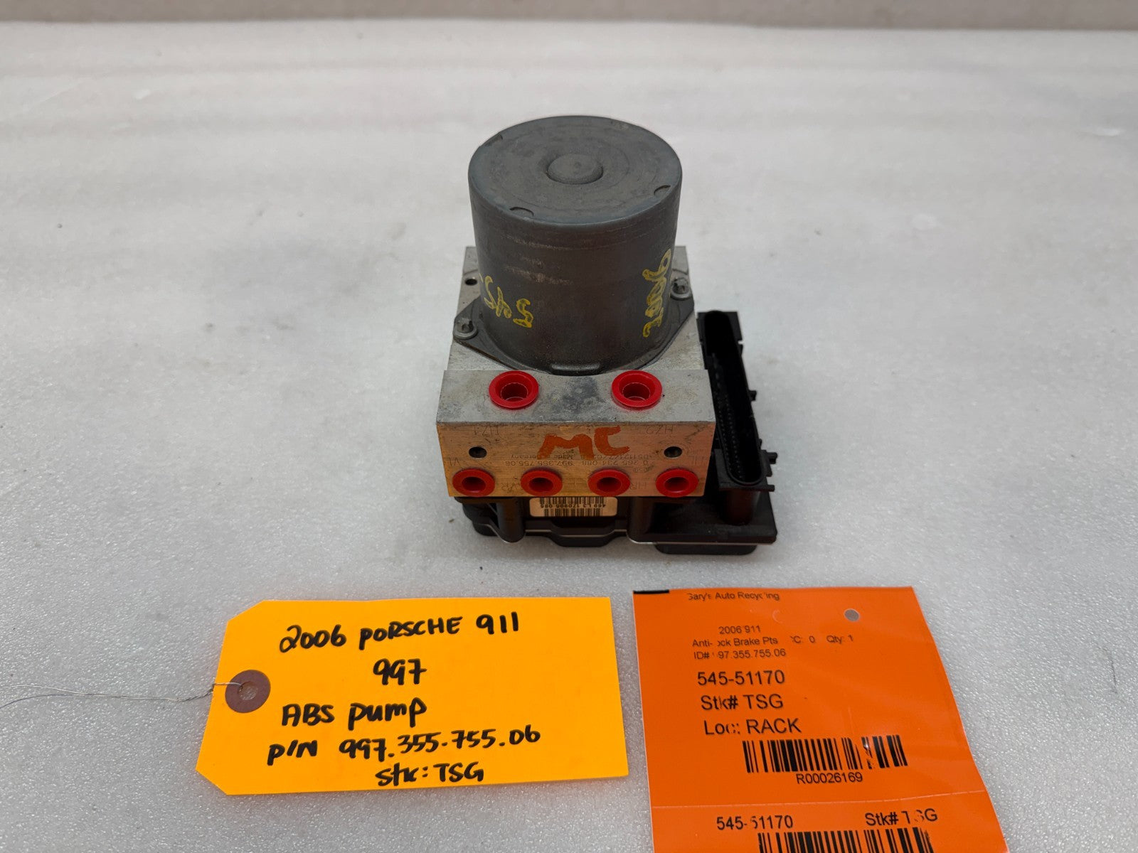 05-08 Porsche 997 911 C2 C4 ABS BRAKE PUMP ANTI LOCK MODULE ASSEMBLY 99735575506