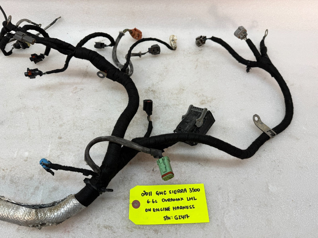 11 GMC SIERRA CHEVROLET SILVERADO 3500HD DURAMAX 6.6 LML ENGINE WIRING HARNESS