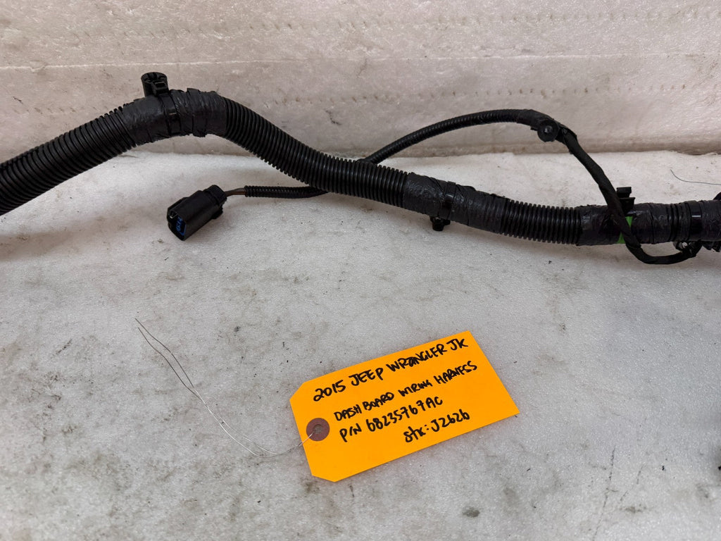 15 JEEP WRANGLER JK 3.6 DASH GAUGE WIRING HARNESS LOOM P68235767AC