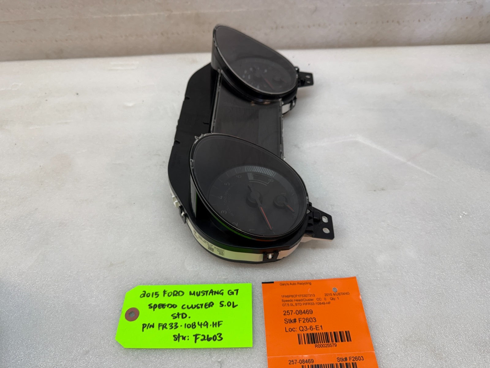 2015 FORD MUSTANG GT OEM METRIC SPEEDOMETER GAUGE CLUSTER MANUAL FR33-10849-HF
