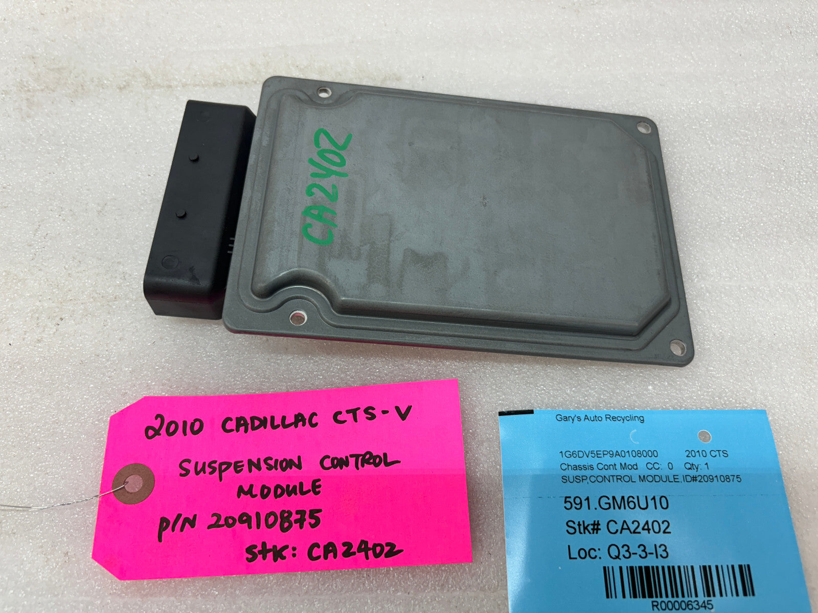 10 CADILLAC CTS-V CTSV OEM ACTIVE SUSPENSION CONTROL MODULE 20910875