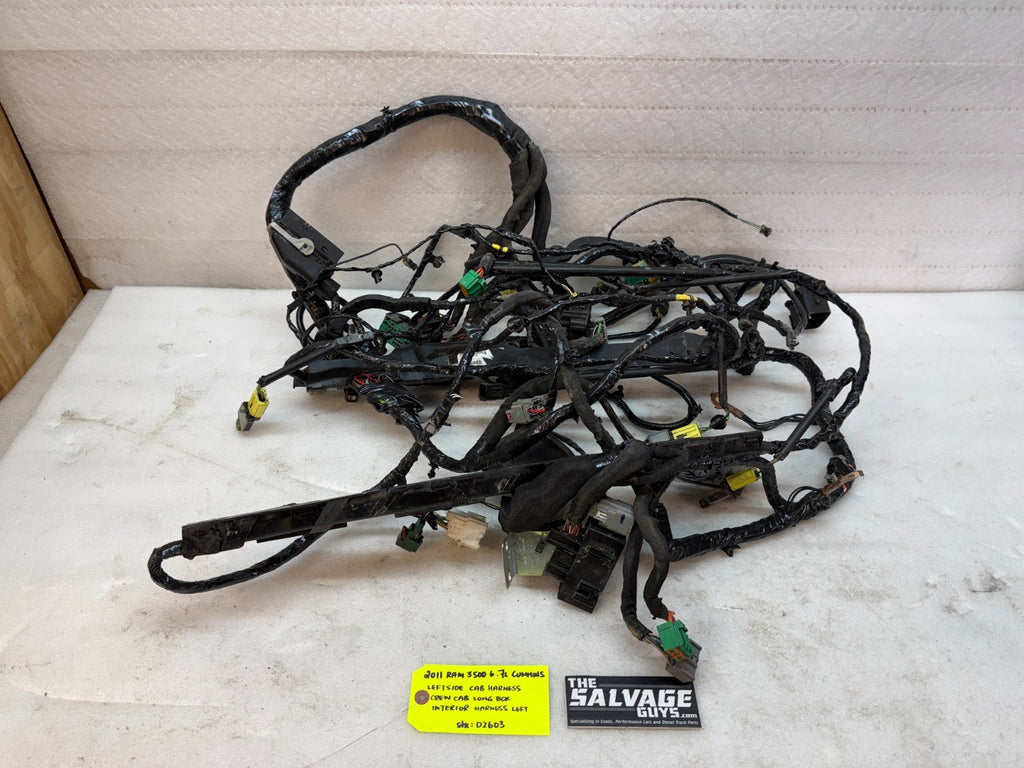 11 DODGE RAM 2500 3500 6.7 LEFT SIDE INTERIOR CREW LONG WIRING HARNESS 4x4 AUTO
