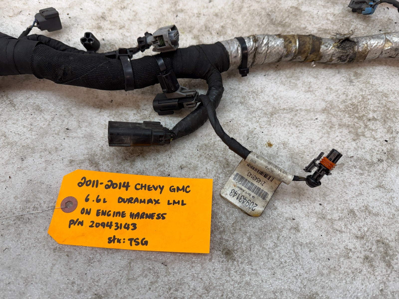 13 GMC SIERRA CHEVROLET SILVERADO 3500HD DURAMAX 6.6 LML ENGINE WIRING HARNESS