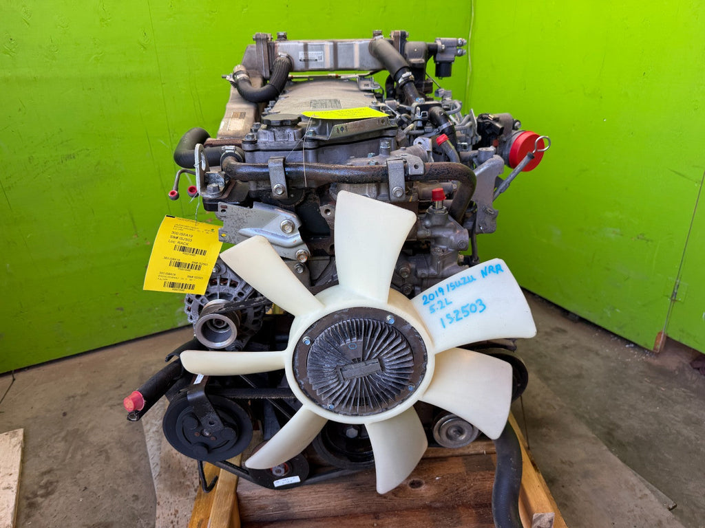 19 ISUZU NRR NPR NQR 5.2 COMPLETE ENGINE ASSEMBLY 4HK1TC 130k