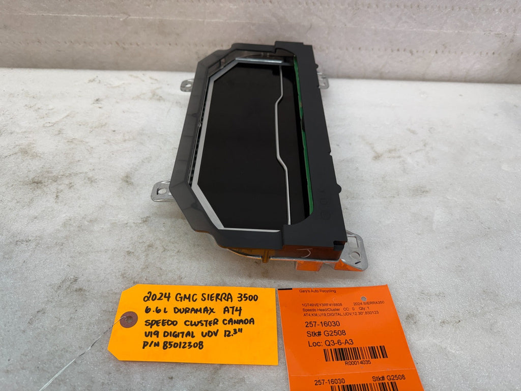 24 25 Chevrolet GMC SIERRA 3500 12.3" SPEEDO GAUGE CLUSTER TACH SCREEN 85012308
