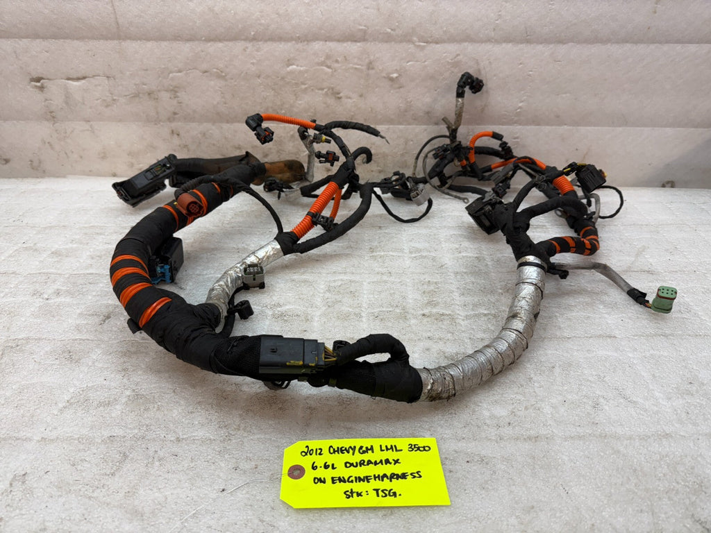 12 GMC SIERRA CHEVROLET SILVERADO 3500HD DURAMAX 6.6 LML ENGINE WIRING HARNESS